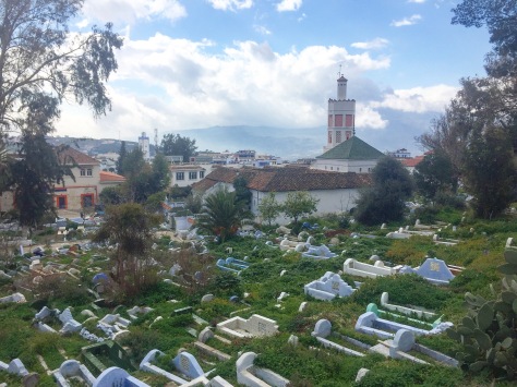 A traditional cemetery.